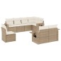 vidaXL Juego de sofás de jardín con cojines beige 8 pzas ratán PE vidaXL Juego de sofás de jardín con cojines beige 8 pzas ratán PE