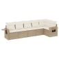 vidaXL Juego de sofás jardín con cojines 6 pzas ratán sintético beige vidaXL Juego de sofás jardín con cojines 6 pzas ratán sintético beige