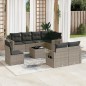 vidaXL Set de muebles de jardín 9 pzas y cojines ratán sintético gris vidaXL Set de muebles de jardín 9 pzas y cojines ratán sintético gris