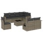 vidaXL Set de muebles de jardín 9 pzas y cojines ratán sintético gris vidaXL Set de muebles de jardín 9 pzas y cojines ratán sintético gris