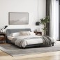 vidaXL Estructura de cama con cabecero tela gris claro 160x200 cm vidaXL Estructura de cama con cabecero tela gris claro 160x200 cm