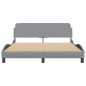 vidaXL Estructura de cama con cabecero tela gris claro 160x200 cm vidaXL Estructura de cama con cabecero tela gris claro 160x200 cm