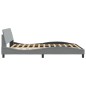 vidaXL Estructura de cama con cabecero tela gris claro 160x200 cm vidaXL Estructura de cama con cabecero tela gris claro 160x200 cm