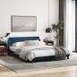 vidaXL Estructura de cama con cabecero de tela azul 160x200 cm
