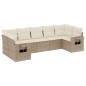 vidaXL Set sofás de jardín 7 piezas y cojines ratán sintético beige vidaXL Set sofás de jardín 7 piezas y cojines ratán sintético beige