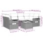 vidaXL Set de comedor de jardín 7 pzas y cojines ratán sintético negro vidaXL Set de comedor de jardín 7 pzas y cojines ratán sintético negro