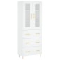 vidaXL Aparador alto madera contrachapada blanco 69,5x34x180 cm vidaXL Aparador alto madera contrachapada blanco 69,5x34x180 cm