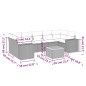 vidaXL Set de sofás de jardín 8 pzas y cojines ratán sintético gris vidaXL Set de sofás de jardín 8 pzas y cojines ratán sintético gris