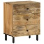 vidaXL Mesita de noche madera maciza de mango 50x33x60 cm vidaXL Mesita de noche madera maciza de mango 50x33x60 cm