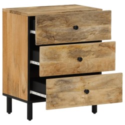 vidaXL Mesita de noche madera maciza de mango 50x33x60 cm