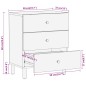 vidaXL Mesita de noche madera maciza de mango 50x33x60 cm vidaXL Mesita de noche madera maciza de mango 50x33x60 cm