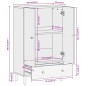 vidaXL Aparador alto madera maciza de mango 60x33x100 cm