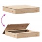 vidaXL Arenero con tapa madera maciza de pino 111x111x19,5 cm