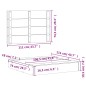 vidaXL Arenero con tapa madera maciza de pino 111x111x19,5 cm