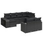 vidaXL Set de sofás de jardín 10 pzas cojines ratán sintético negro vidaXL Set de sofás de jardín 10 pzas cojines ratán sintético negro