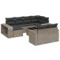vidaXL Set de sofás de jardín 11 pzas y cojines ratán sintético gris vidaXL Set de sofás de jardín 11 pzas y cojines ratán sintético gris
