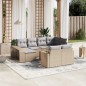 vidaXL Set de sofás de jardín 11pzas con cojines ratán sintético beige vidaXL Set de sofás de jardín 11pzas con cojines ratán sintético beige