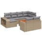 vidaXL Set de sofás de jardín 11pzas con cojines ratán sintético beige vidaXL Set de sofás de jardín 11pzas con cojines ratán sintético beige