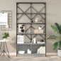 vidaXL Estantería madera ingeniería y metal gris Sonoma 100x26x180 cm