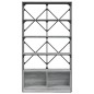 vidaXL Estantería madera ingeniería y metal gris Sonoma 100x26x180 cm
