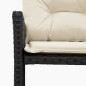 vidaXL Sofá de jardín en forma de L con mesa y cojines ratán PE negro vidaXL Sofá de jardín en forma de L con mesa y cojines ratán PE negro
