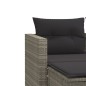 vidaXL Sofá de jardín 2 plazas con toldo y taburetes ratán PE gris vidaXL Sofá de jardín 2 plazas con toldo y taburetes ratán PE gris