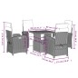 vidaXL Set de muebles jardín 5 pzas con cojines ratán sintético negro vidaXL Set de muebles jardín 5 pzas con cojines ratán sintético negro
