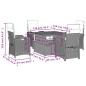 vidaXL Set comedor de jardín 5 piezas con cojines ratán sintético gris vidaXL Set comedor de jardín 5 piezas con cojines ratán sintético gris