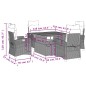 vidaXL Set de muebles jardín 5 pzas con cojines ratán sintético negro