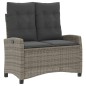 vidaXL Juego de comedor jardín 2 pzas con cojines ratán sintético gris vidaXL Juego de comedor jardín 2 pzas con cojines ratán sintético gris