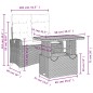 vidaXL Juego de comedor jardín 2 pzas con cojines ratán sintético gris vidaXL Juego de comedor jardín 2 pzas con cojines ratán sintético gris