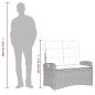vidaXL Juego de comedor jardín 2 pzas con cojines ratán sintético gris vidaXL Juego de comedor jardín 2 pzas con cojines ratán sintético gris
