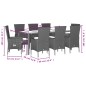vidaXL Set comedor de jardín 9 pzas con cojines ratán sintético beige vidaXL Set comedor de jardín 9 pzas con cojines ratán sintético beige