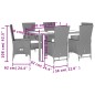 vidaXL Set comedor de jardín 7 pzas con cojines ratán sintético beige vidaXL Set comedor de jardín 7 pzas con cojines ratán sintético beige