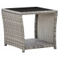vidaXL Set comedor de jardín 3 piezas con cojines ratán sintético gris vidaXL Set comedor de jardín 3 piezas con cojines ratán sintético gris