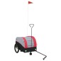 vidaXL Remolque para bicicleta hierro negro y rojo 30 kg vidaXL Remolque para bicicleta hierro negro y rojo 30 kg