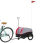 vidaXL Remolque para bicicleta hierro negro y rojo 30 kg vidaXL Remolque para bicicleta hierro negro y rojo 30 kg