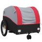 vidaXL Remolque para bicicleta hierro negro y rojo 30 kg vidaXL Remolque para bicicleta hierro negro y rojo 30 kg