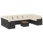 vidaXL Set de sofás de jardín 11 pzas y cojines ratán sintético negro vidaXL Set de sofás de jardín 11 pzas y cojines ratán sintético negro