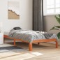 vidaXL Estructura de cama madera maciza de pino marrón cera 90x200 cm vidaXL Estructura de cama madera maciza de pino marrón cera 90x200 cm