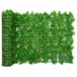 vidaXL Pantalla de balcón de hojas verde 200x75 cm