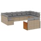 vidaXL Set de sofás de jardín 12 pzas y cojines ratán sintético marrón vidaXL Set de sofás de jardín 12 pzas y cojines ratán sintético marrón