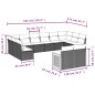 vidaXL Set de sofás de jardín 12 pzas y cojines ratán sintético marrón vidaXL Set de sofás de jardín 12 pzas y cojines ratán sintético marrón