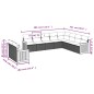 vidaXL Set de sofás de jardín 10 pzas con cojines ratán sintético gris vidaXL Set de sofás de jardín 10 pzas con cojines ratán sintético gris
