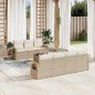 vidaXL Juego de sofás de jardín con cojines beige 8 pzas ratán PE