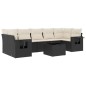 vidaXL Set de sofás de jardín 8 piezas y cojines ratán sintético negro vidaXL Set de sofás de jardín 8 piezas y cojines ratán sintético negro
