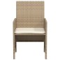 vidaXL Sillas y mesita de jardín 3 piezas ratán sintético cojín beige vidaXL Sillas y mesita de jardín 3 piezas ratán sintético cojín beige