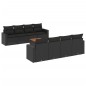vidaXL Set de sofás de jardín 8 piezas y cojines ratán sintético negro vidaXL Set de sofás de jardín 8 piezas y cojines ratán sintético negro