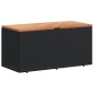 vidaXL Caja de almacenaje jardín madera acacia ratán negro 110x50x54cm vidaXL Caja de almacenaje jardín madera acacia ratán negro 110x50x54cm