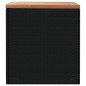 vidaXL Caja de almacenaje jardín madera acacia ratán negro 110x50x54cm vidaXL Caja de almacenaje jardín madera acacia ratán negro 110x50x54cm